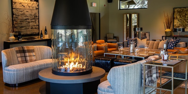 furniture, flame, fire, living room, chair, hearth